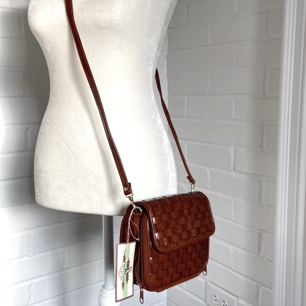brand new purse, new crossbody bag, brown braided bag, new with tags crossbody